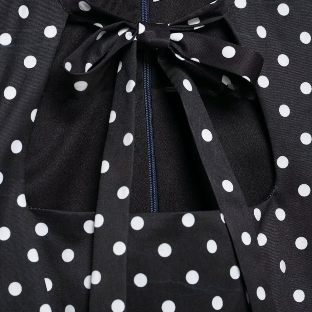 ZARA Fashionable Sweet Slim Fit Polka Dot Bow Dress